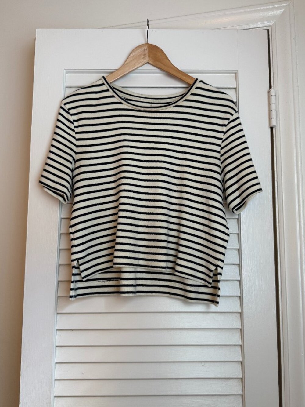Able Boxy Cropped Stripe Tee